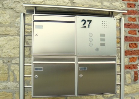 Briefkastenanlange Edelstahlbriefkasten