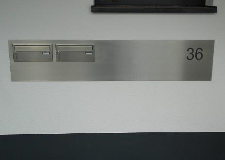 Edelstahlbriefkastenanlage Briefkastenanlage aus Edelstahl
